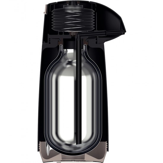 Garrafa Térmica 1 Litro Tramontina Exata Em Plástico Preto Com Bomba e Ampola de Vidro